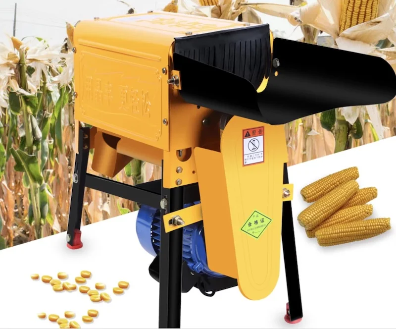 Household corn thresher electric 220v high-efficiency peeling machine size agricultural full-automatic corn thresher