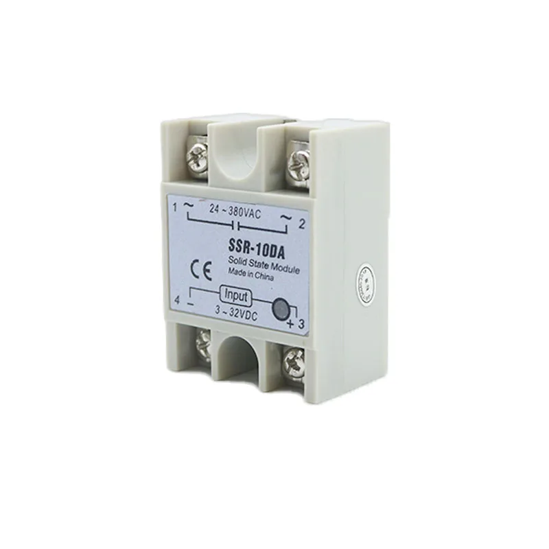 Solid State Relay SSR-10DA/25DA/40DA 10A 25A 40A 3-32V DC to 24-380V AC 12V 24V Relay Module for Industrial Automation HVA