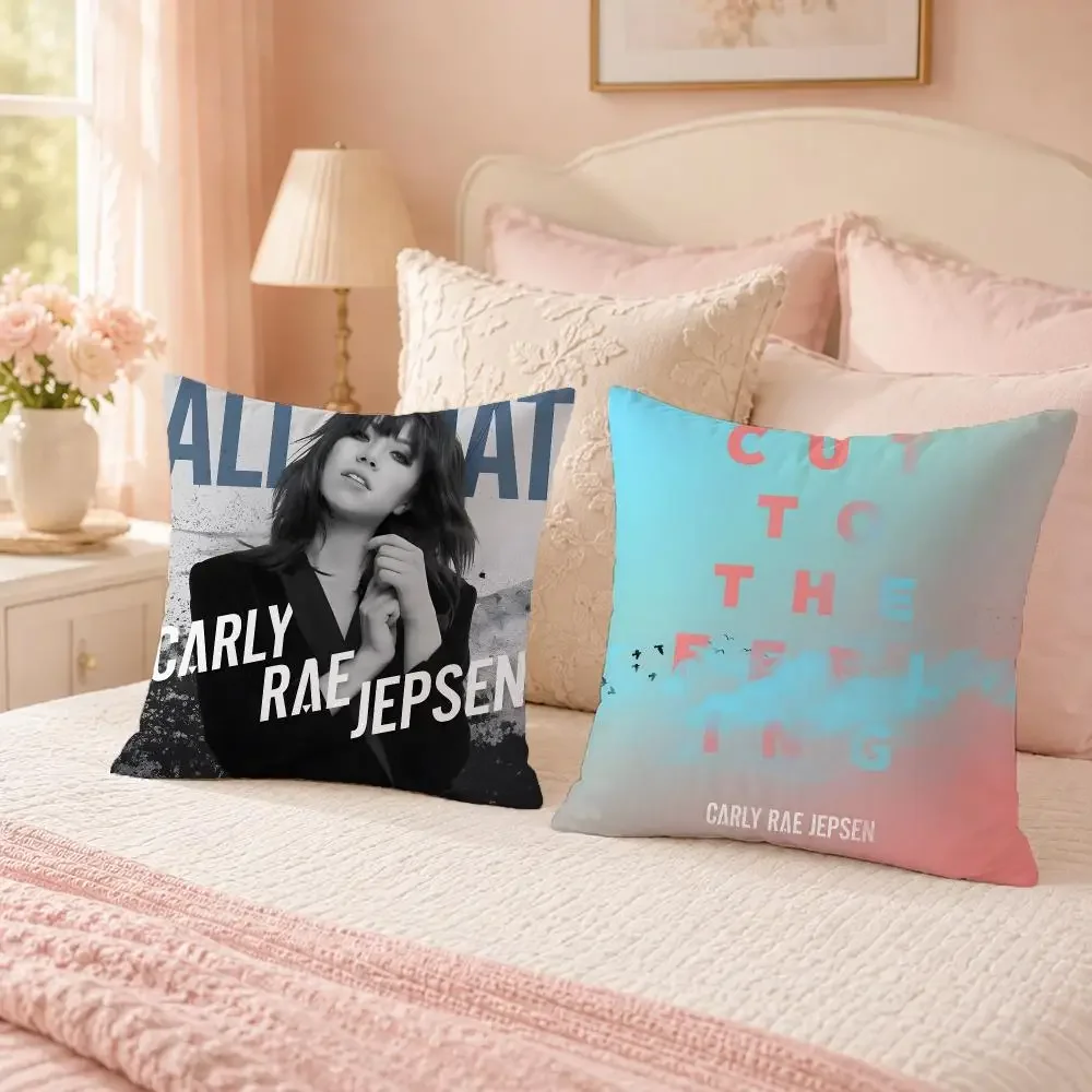 Trending Singer Carly Rae Jepsen Cushion Cover Custom Plush Pillow Cover Soft Cloud Comfort for Sofa Bed Couch