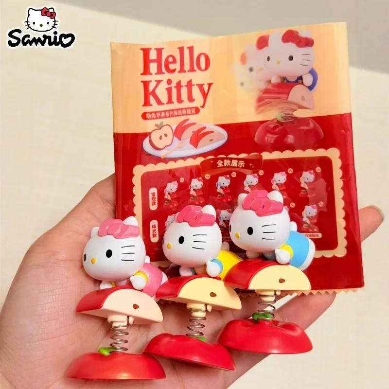 

Authentic Hellokitty Apple Shaking Blind Box Trendy Collectible Toy Spring Bobblehead Car Desktop Decoration Gift For Female