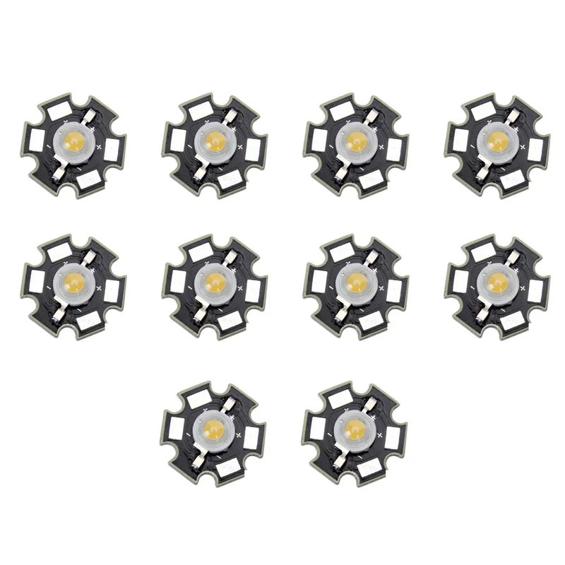 ABVT-10X 3W High Power Star LED Light Lamp Bulb (White)