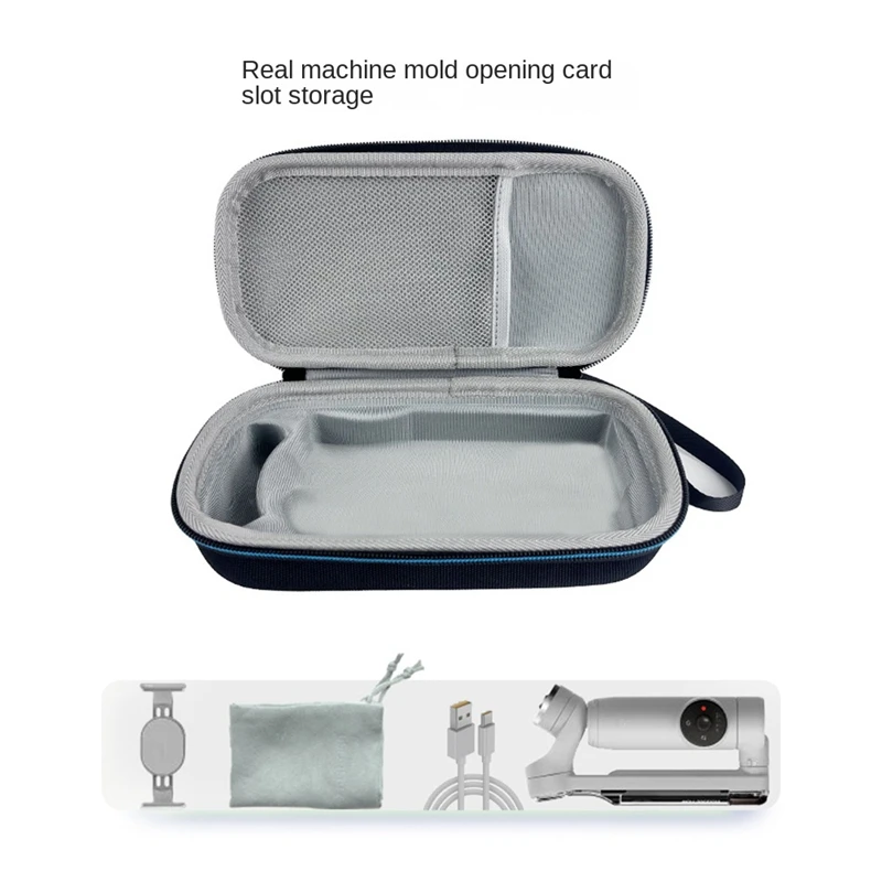 1 Piece Protective Case Anti-Stress Shockproof Case With Storage Mesh Bag For Insta360 Flow AI-Powered Phone Stabilizer