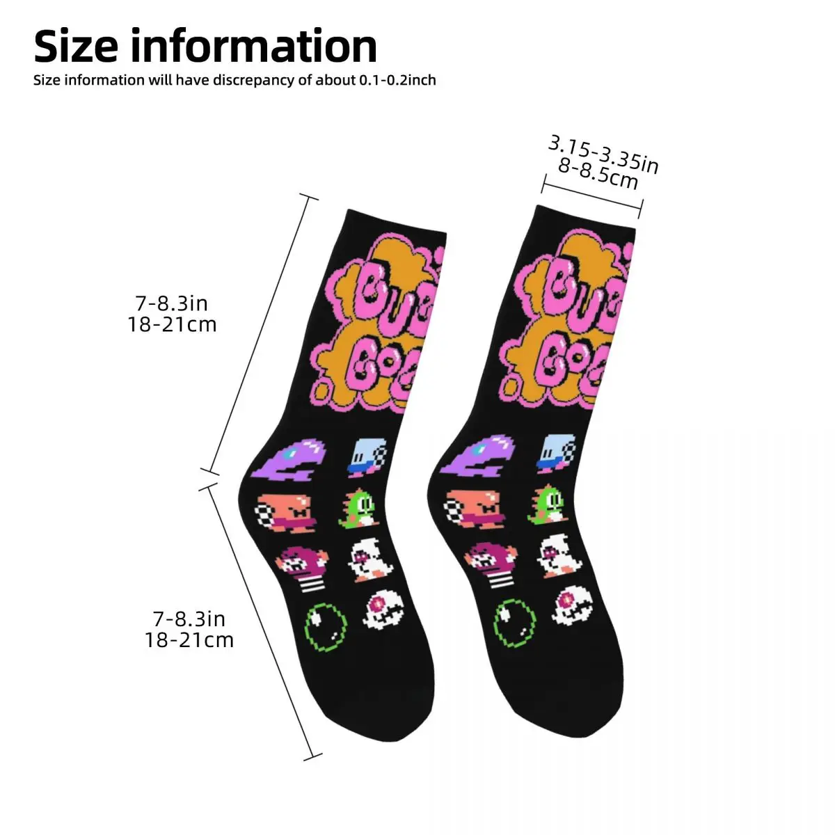 Bubble Bobble Socks Men Women Funny Happy Socks Crazy Spring Summer Autumn Winter Socks Gifts