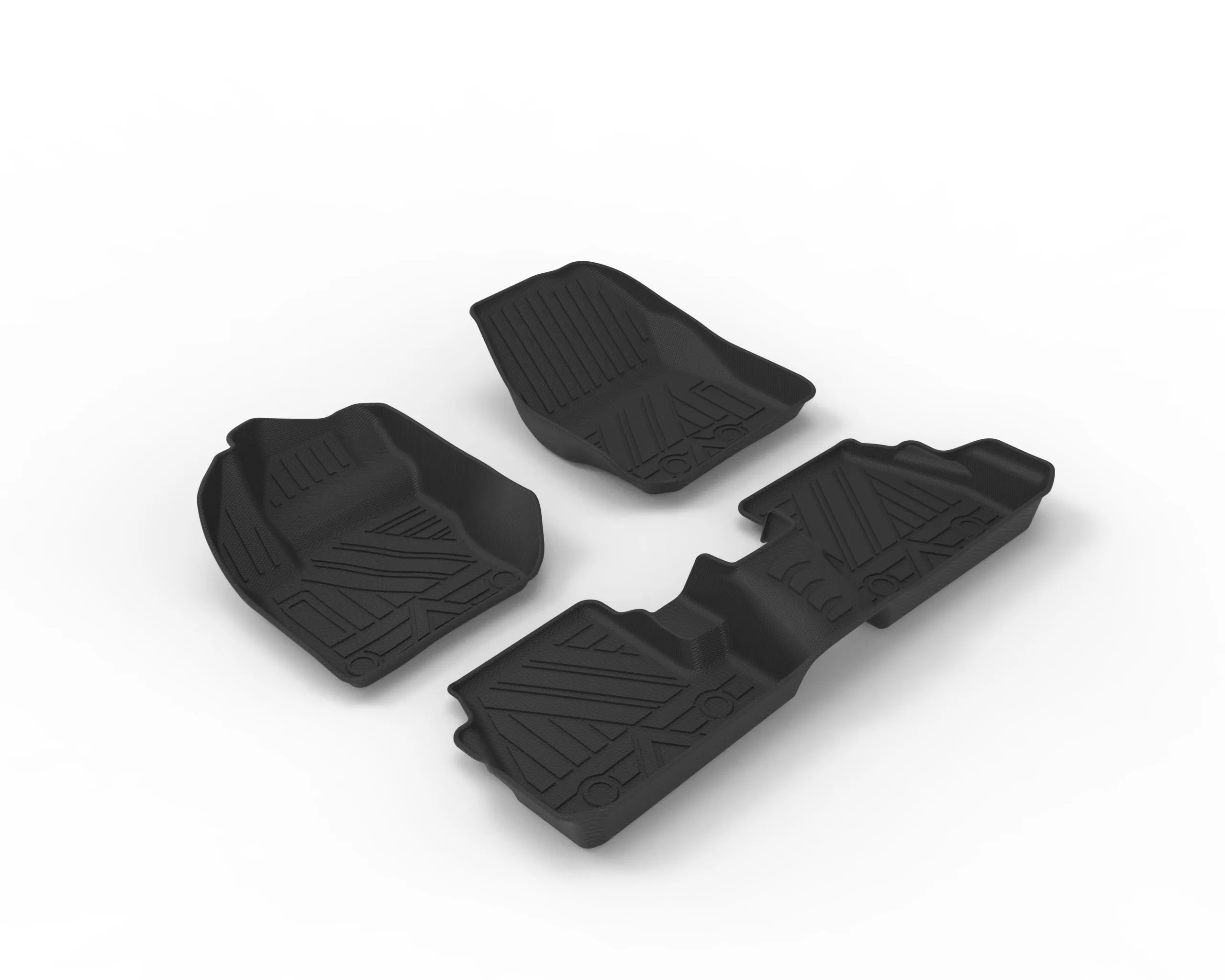 Autobo For 2015-2020 Ford Escort Compact Sedan TPE All-Weather Car Floor Mats Full Set 100% Waterproof Easy Clean