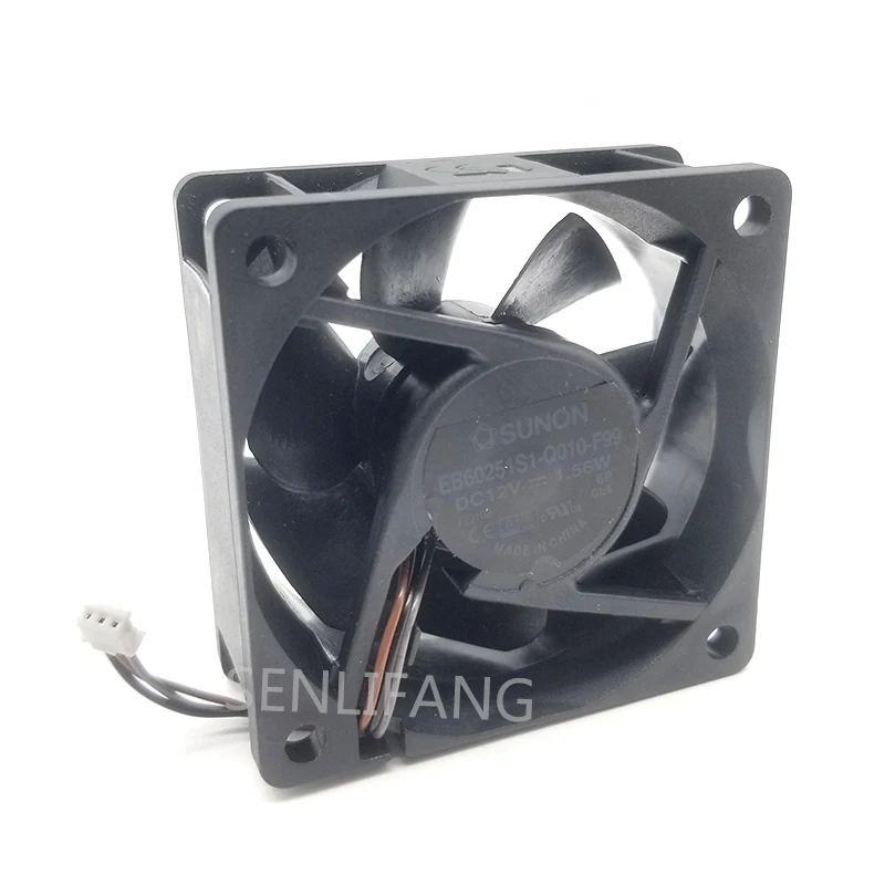 

New Cooler EB60251S1-Q010-F99 DC 12V 1.56W 60x60x25MM 6CM 3-Line Cooling Fan