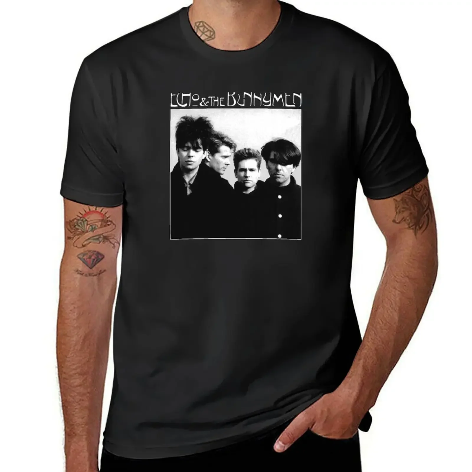 ECHO & THE BUNNYMEN BAND T-Shirt funnys summer clothes cute tops anime mens white t shirts