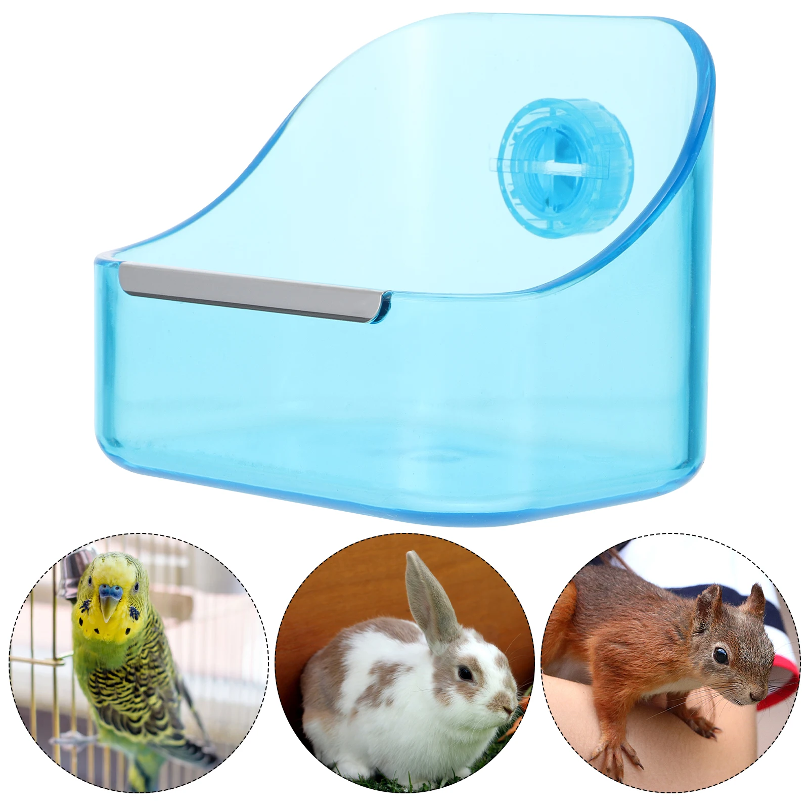 

1pc Pet Feeding Food Container For Hamster Rabbit Durable Small Animal Feeder Bird Cage Food Basin Easy Clean Pet Feeder