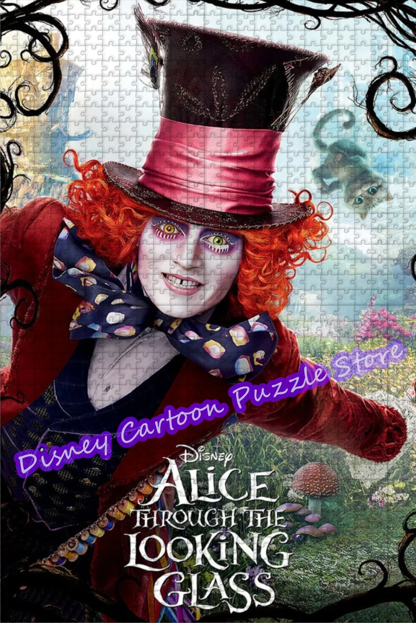 Disney Jigsaw Puzzles Alice In Wonderland:through The Looking Glass Cartoon Movies Puzzle for Kids Decompress Educational Toys