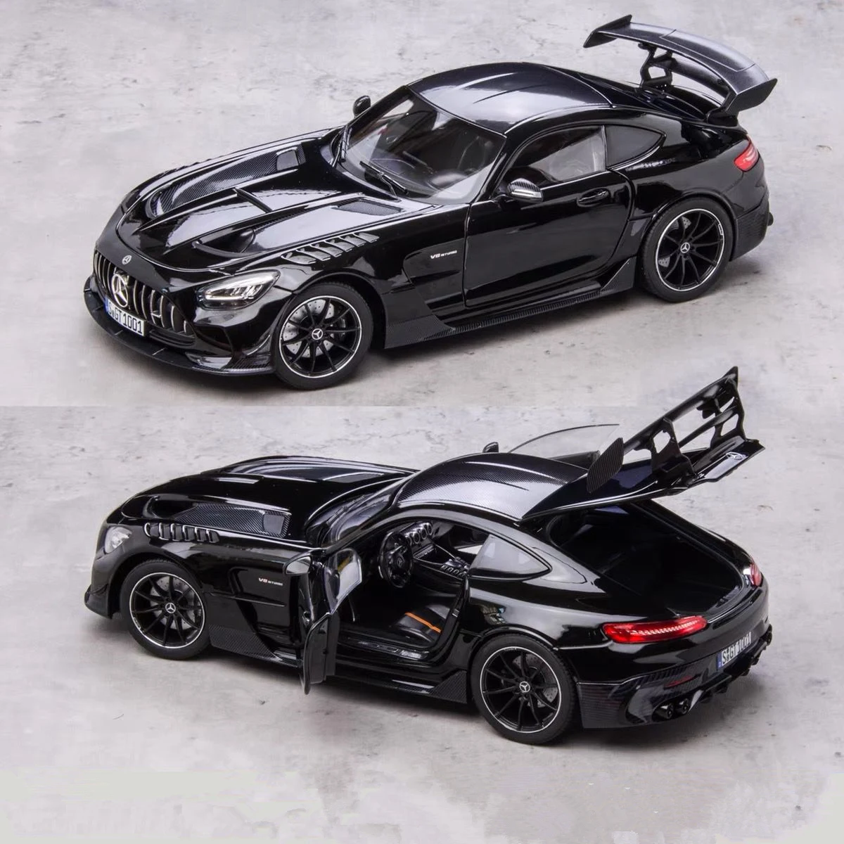 

1/18 Benzs-GT GTR Alloy Racing Car Model Diecasts Metal Toy Sports Car Vehicles Model Simulation Sound and Light Childrens Gifts