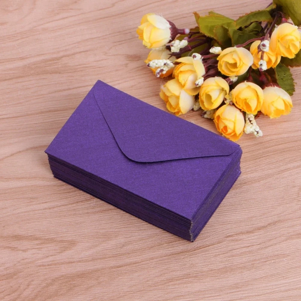 50 unidades/pacote casamento retro cartão de mensagem cartões convite envelopes mini envelopes de papel envelopes coloridos
