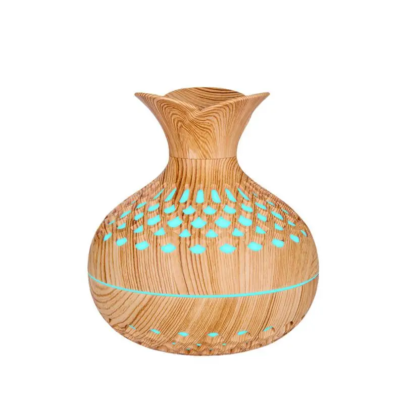 Wood Grain Mini Vase Air Humidifier USB Electric Ultrasonic Water Aroma Essential Oil Diffuser Home Room Fragrance Air Purifier image 6