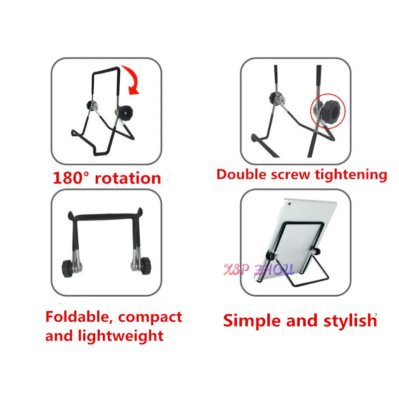 Portable folding stand metal adjustable kit for screen pad monitor desktop LCD screen