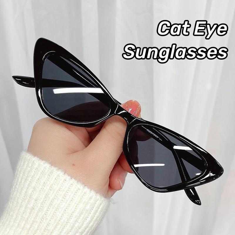 

Ultra Light Unisex Glasses Personality Candy Color Triangular Cat Eye Sunglasses Trend Retro Small Frame Sun Protection Glasses