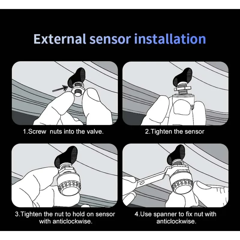 CAREUD 912HWF لـ SYLPHY QASHQAI VENUCIA أجهزة استشعار لاسلكية للسيارات مراقبة ضغط الإطارات أجهزة الإنذار الاستشعار الخارجي عامل TPMS #4