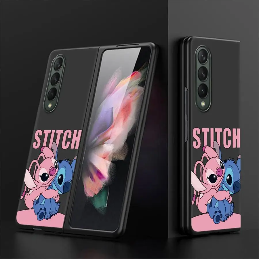 حافظة لهاتف سامسونج جالاكسي ZFold3 ZFold7 ZFold5 ZFold6 ZFold4 Z Fold 7 6 5 4 3 غطاء هاتف صلب ديزني ستيتش لطيف #2