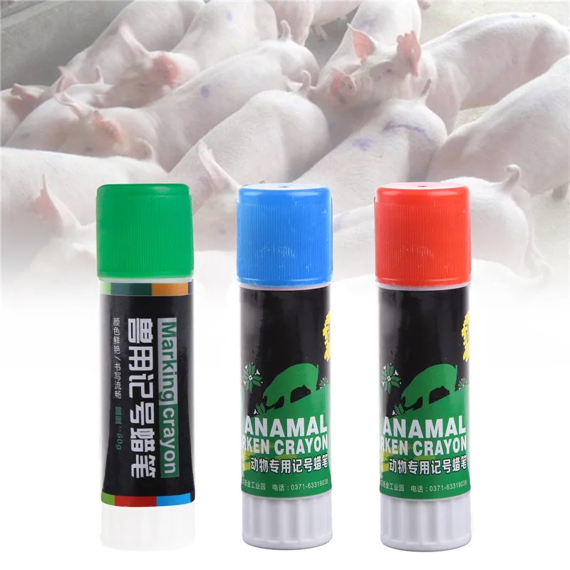 Pet Farm Animals Crayon Pig Cattle Cow Sheep Marker Marking Identify Pen Goat Livestock Supplies Red Blue Green C42