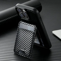 Leather Carbon Fiber Texture Phone Case For Iphone 13 12 14 15 Pro Max 15 Plus Luxury Card Wallet Stand Magnetic Phone Cover