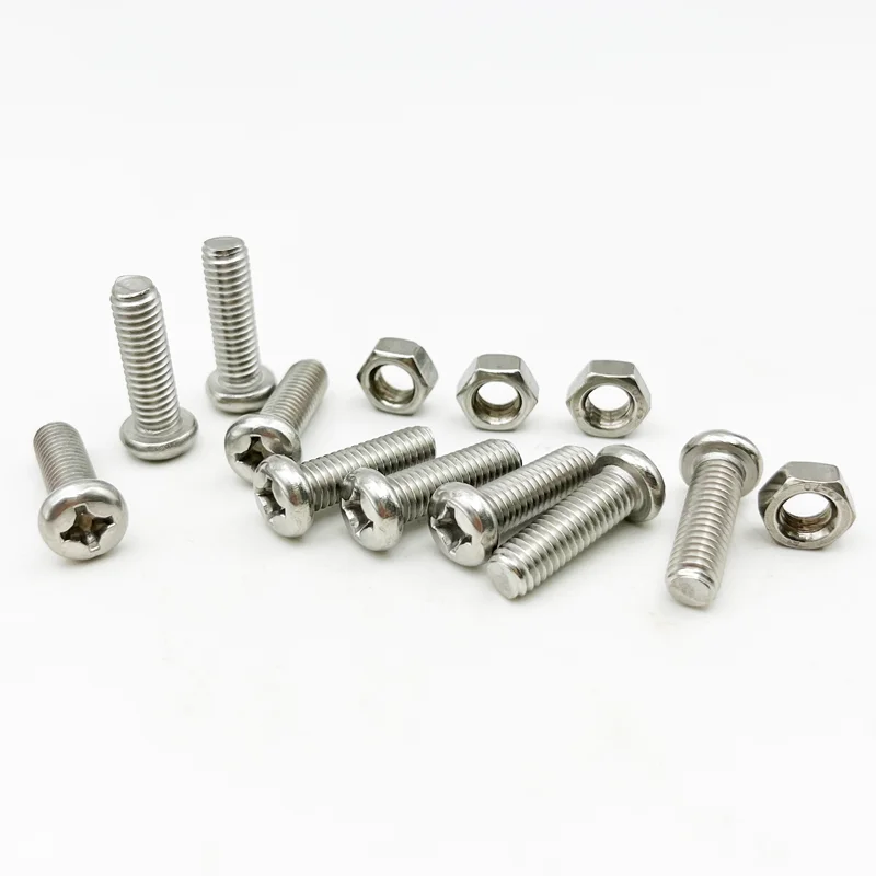 500/320 Stück 304 Edelstahl Kreuzrund Flachkopf Phillips Maschinenschraube Knopfkopfkappe Kreuzbolzen M1 M1,2 M1,4 M1,6 M2,5 M3 – Detail 5