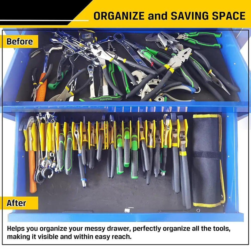 ذو طيات تخزين الرف المضادة للانزلاق انفصال كماشة القاطع تخزين الرف مع 10 فتحات وجع المنظم للمرآب وورشة العمل Storag #4