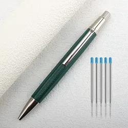 business 3021 Press Metal ballpoint pen, Retractable 0.7MM Nib Metal with Clip Writing Pen