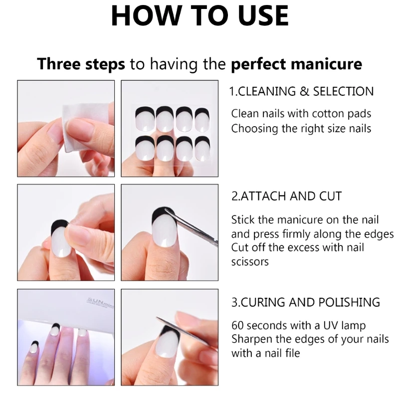 

Полоски для лака для ногтей Наклейки для гелевых ногтей Обертывания для ногтей Полуотвержденные гелевые полоски для ногтей C1FF