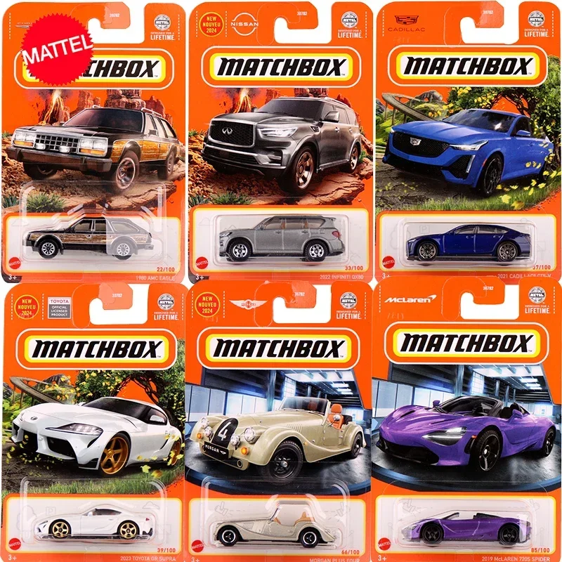 Original Mattel Matchbox Car 1/64 Diecast New Nouveu 24 Infinite Cadillac McLaren 720s Vehicle Model Toys for Boys Birthday Gift