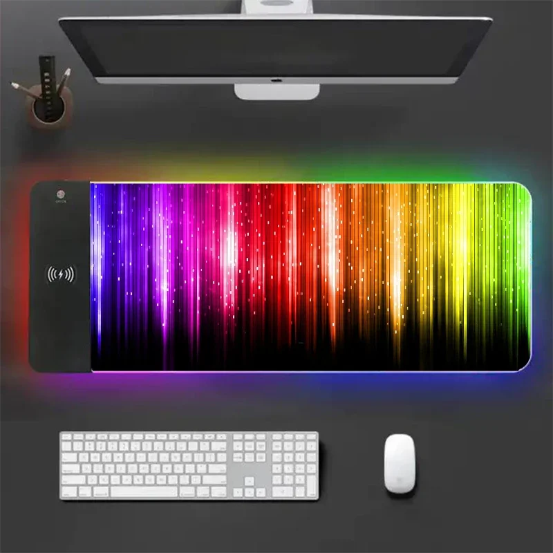 

Mousepad Gamer Rgb Magic Mouse Desk Pad Gaming Room Decorating Accessories Extended Xxl Mice Keyboards Computer Peripherals