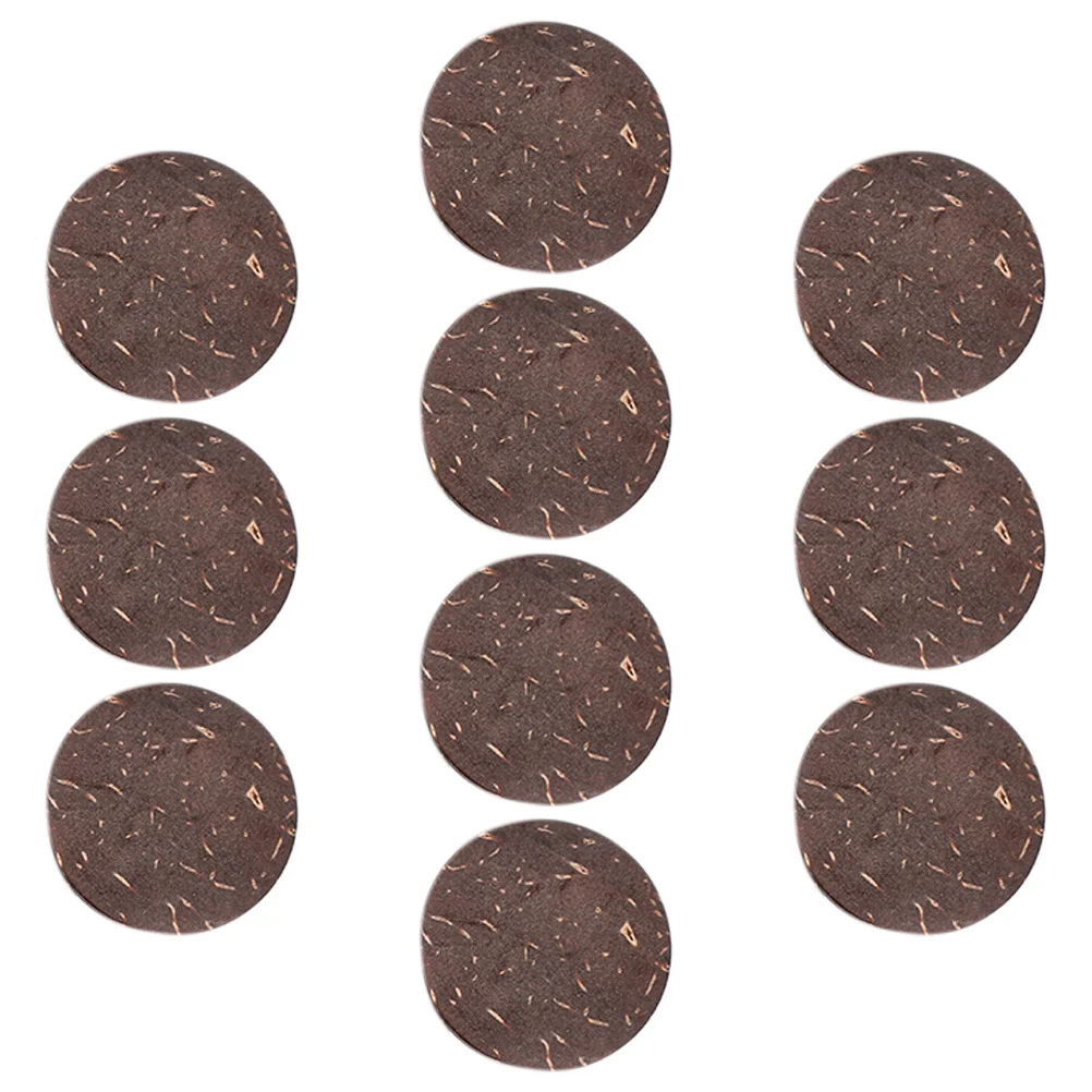 

10pcs Fish Tank Decor Wood Chips Natural Scenery Coconut Shell Pieces Aquarium Ornament Rustic Landscape Building Essentials