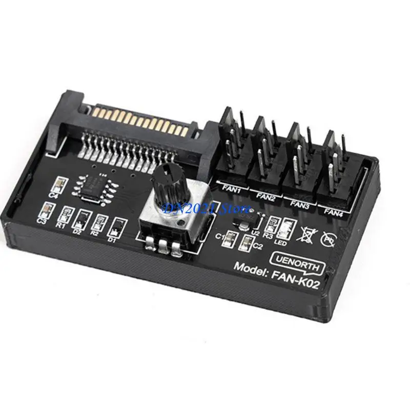 

F3KE 4 -Way PWM Фаната контроллера 4PIN Губернатор вентилятора для серверов