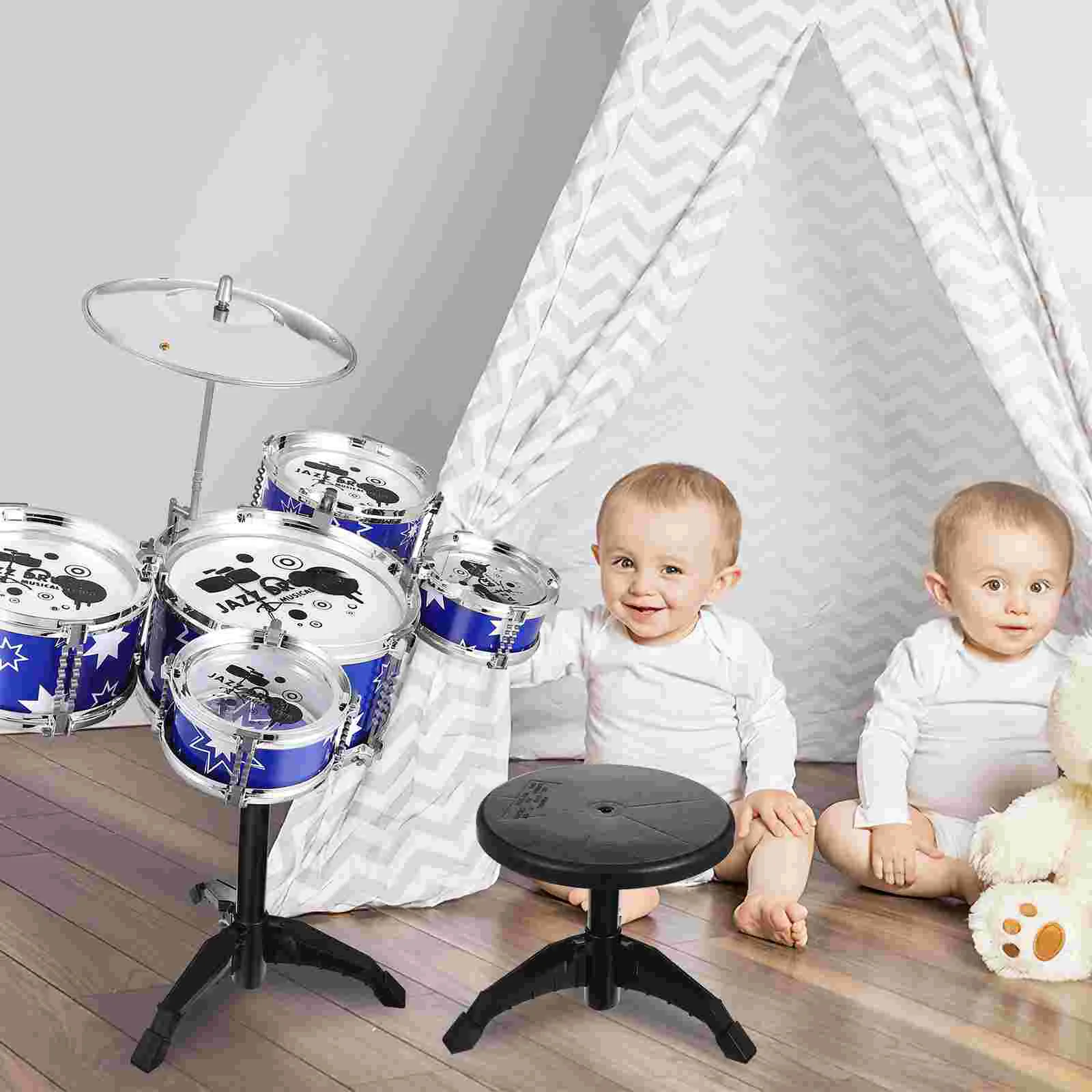 Drum Kit Toy Toddler Toys Jazz for Children Plastic Percussion Musical Instruments