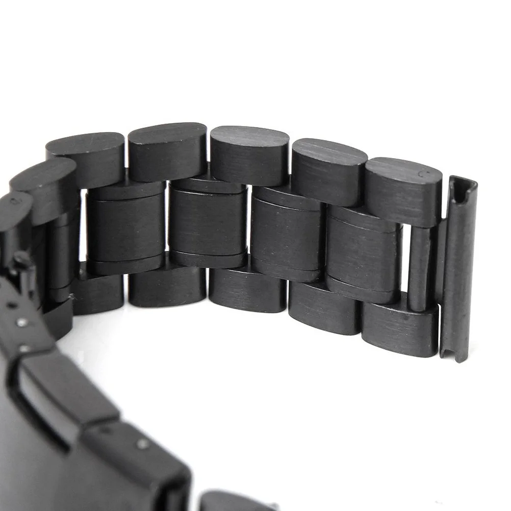 

2Pcs 20mm Stainless Steel Watch Band Strap Black Straight End Durable Material 165mm Length 35mm Thickness Quick Release