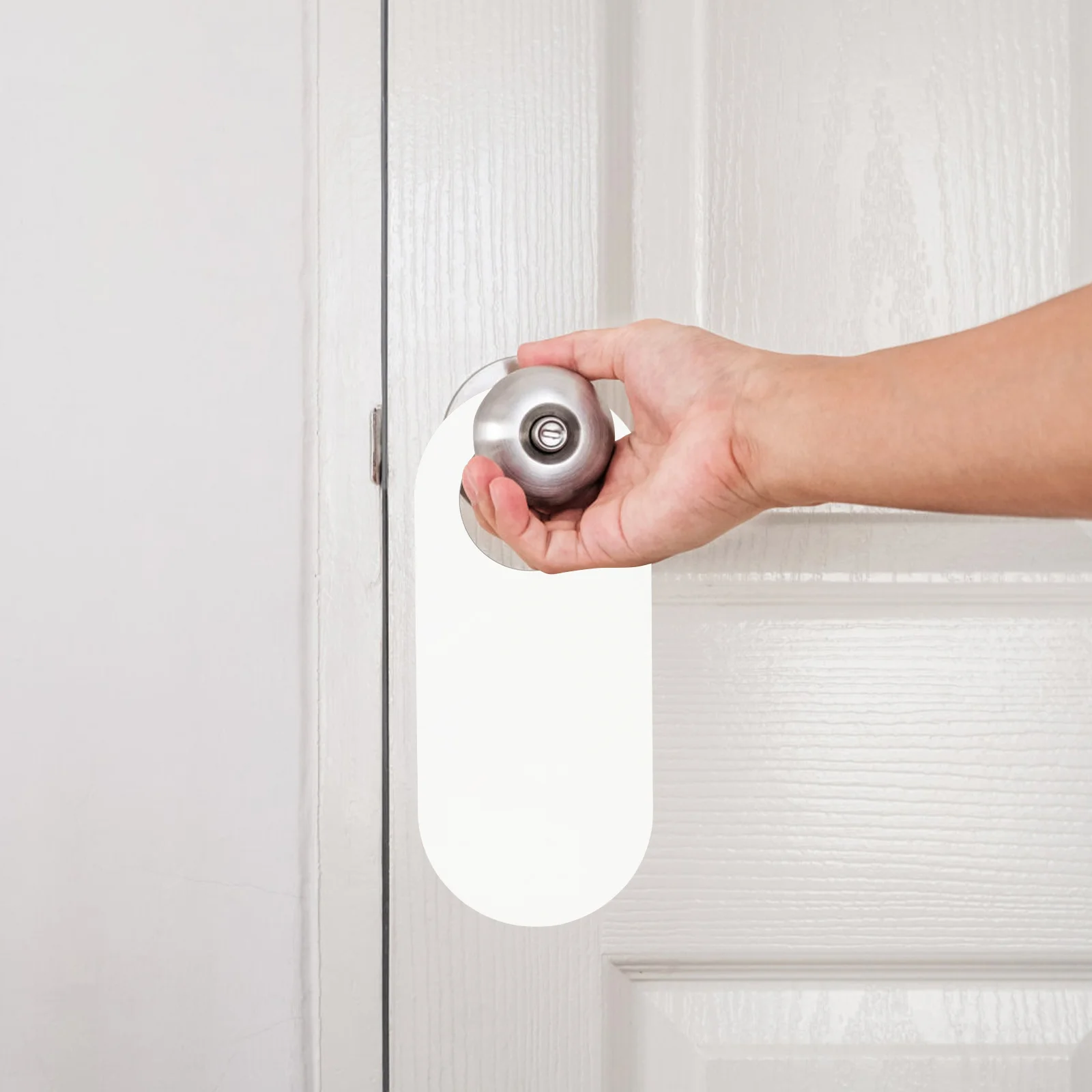 

2Pcs Wood Door Knob Hangers Blank Craft Blocks Reusable Wooden Signs for Handmade Ornaments DIY Art Projects Home Decor