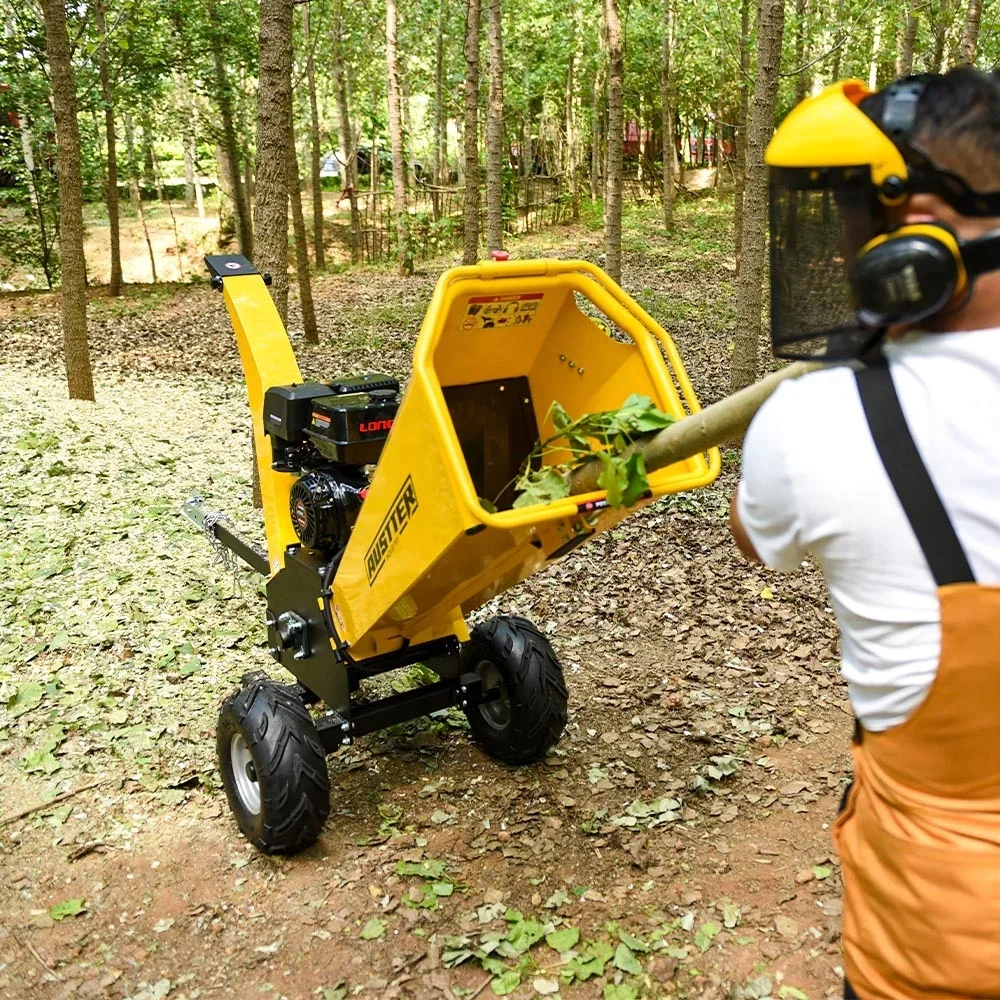 AUSTTER-trituradora de madera con motor de gasolina, máquina trituradora de jardín, 6 pulgadas, 15HP, 420cc