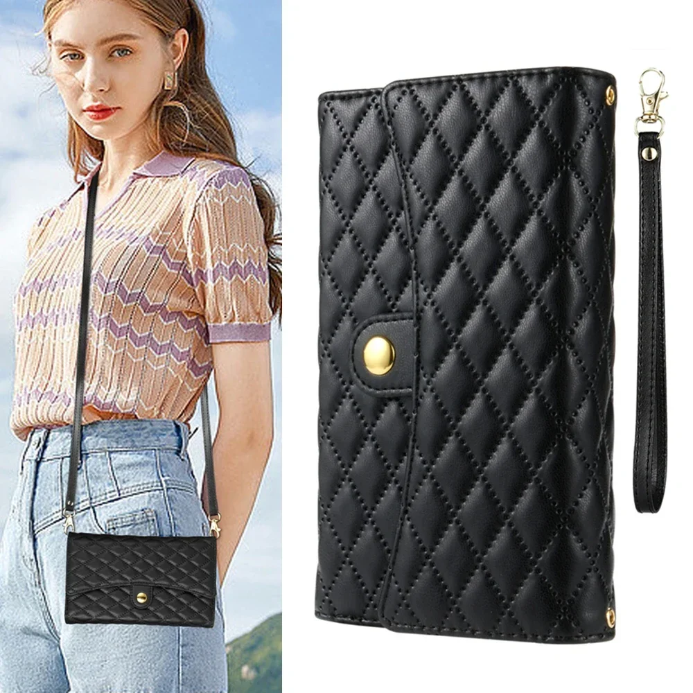 

Luxury Card Slot Wallet Flip Cover For iPhone 16 15 14 13 12 11 Pro Max XR XS MAX 7 8 Plus SE2 SE3 SE4 Handbag Leather Cases