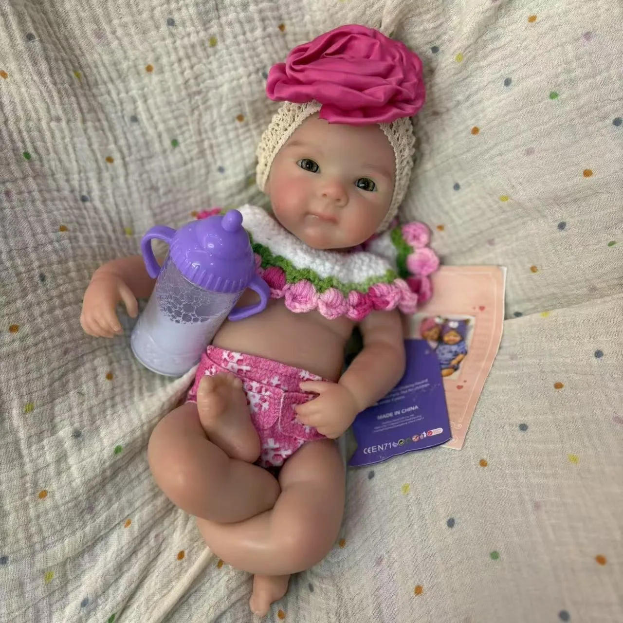 Aizwa1 13インチ ベティ シリコン製 女の子 手作り ソフトタッチ ベベ リボーンドール 子供向け 誕生日プレゼント