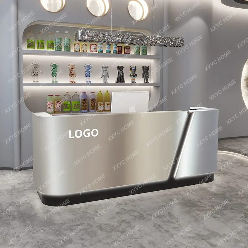 

Современный минималистичный стол HHSimple из нержавеющей стали для кассы, магазина одежды, парикмахерской, небольшой барный столик