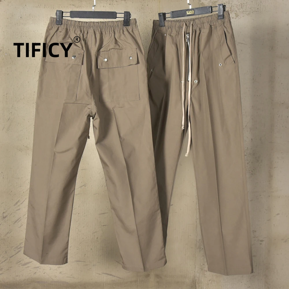 

High Street RO Hard Cotton Workwear Pants Men's Straight Leg Street Fashion British Style Men's Casual Pants Men Clothing