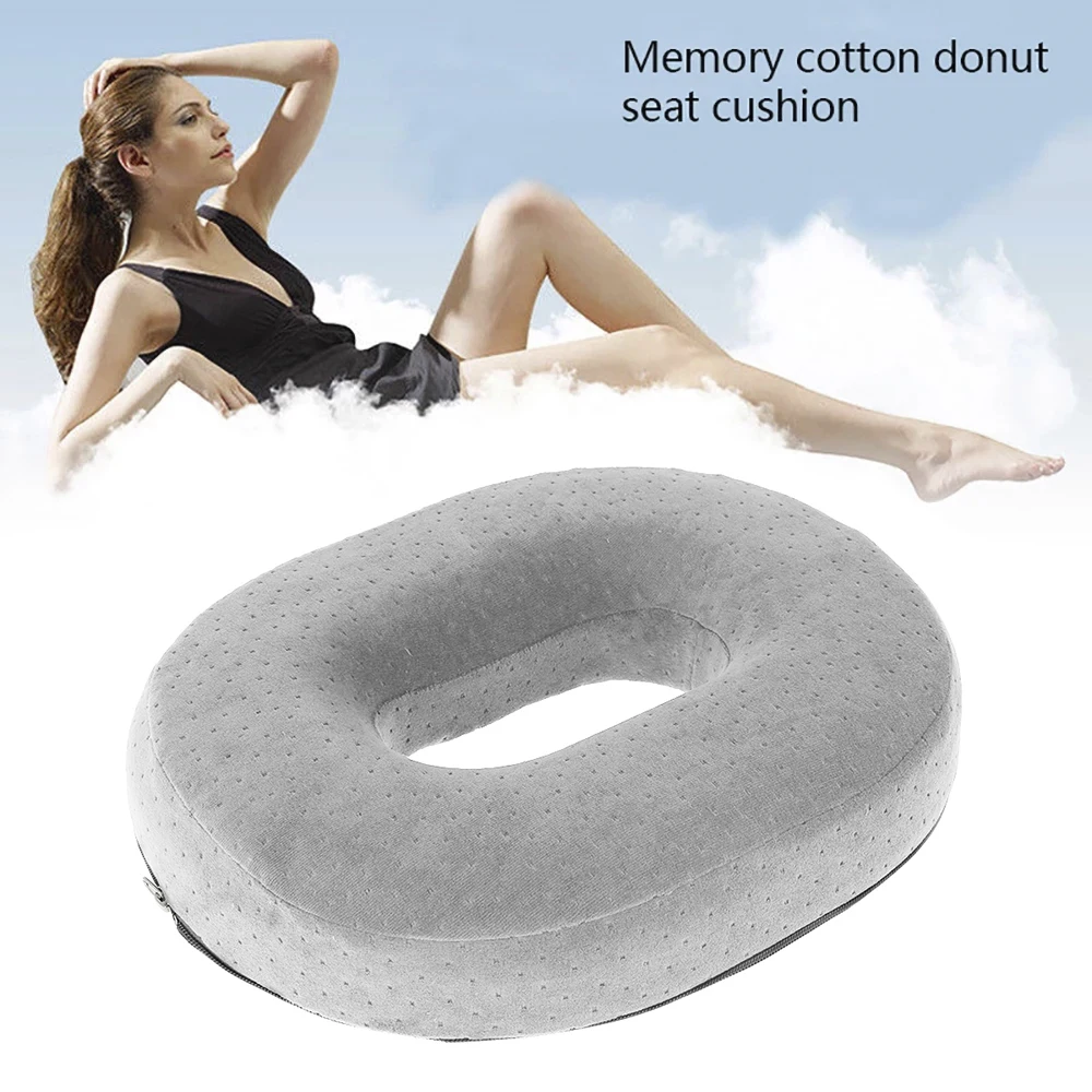 Memory Foam Donut Ring Cushion Medical Hemorrhoid Seat Pad Tailbone Pain Relief Donut Cushion Pillow Anti Bedsore Chair Car Pad