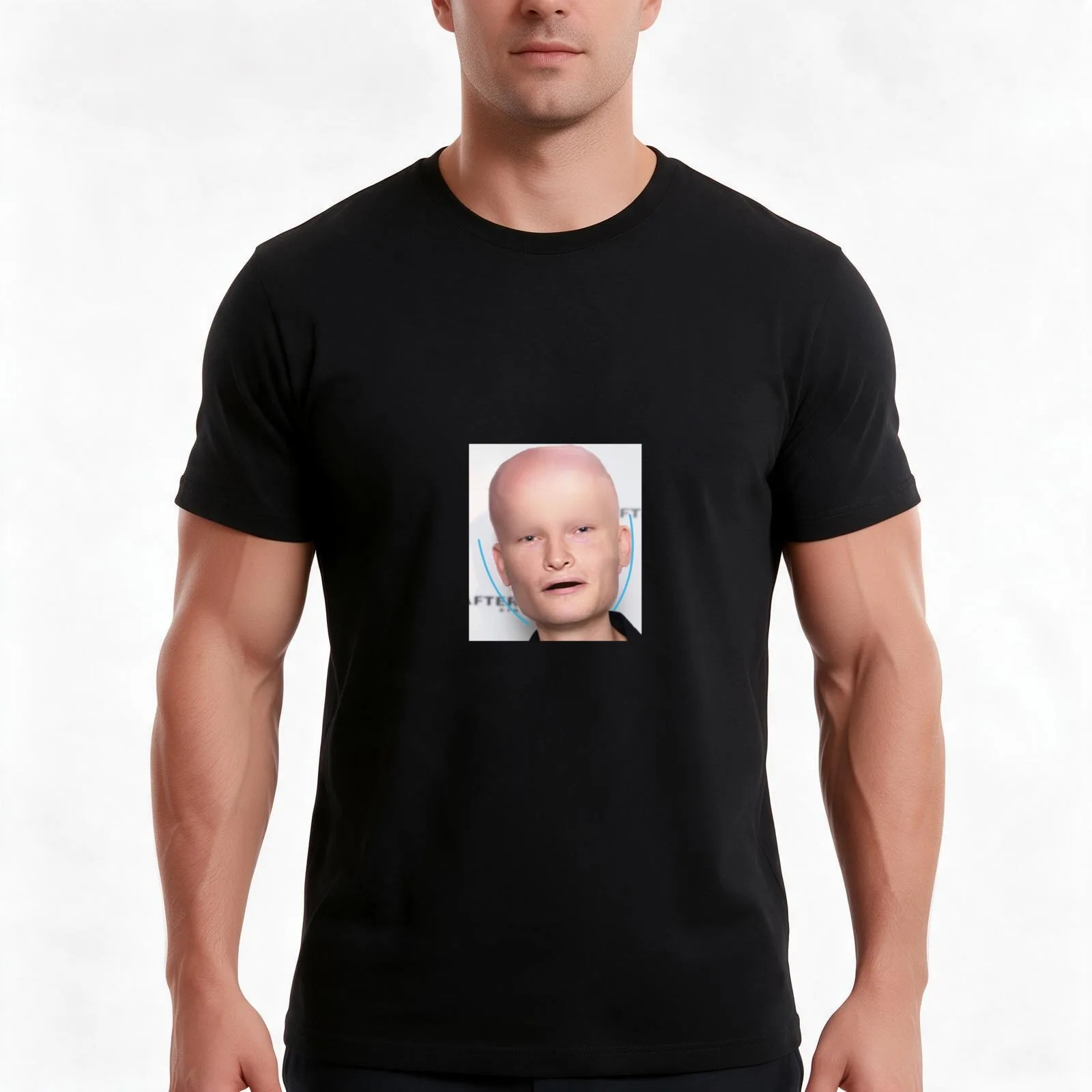WillNe bald T-Shirt, Summer Casual Cotton Tee, Oversized Streetwear Tops, Vintage Graphic Print, Loose Fit Short Sleeve