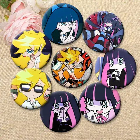 Anime Icons Brooches Panty Stocking with Garterbelt Stocking Panty Enamel Pins Cartoon Badge Backpack Accessories Jewelry Gifts