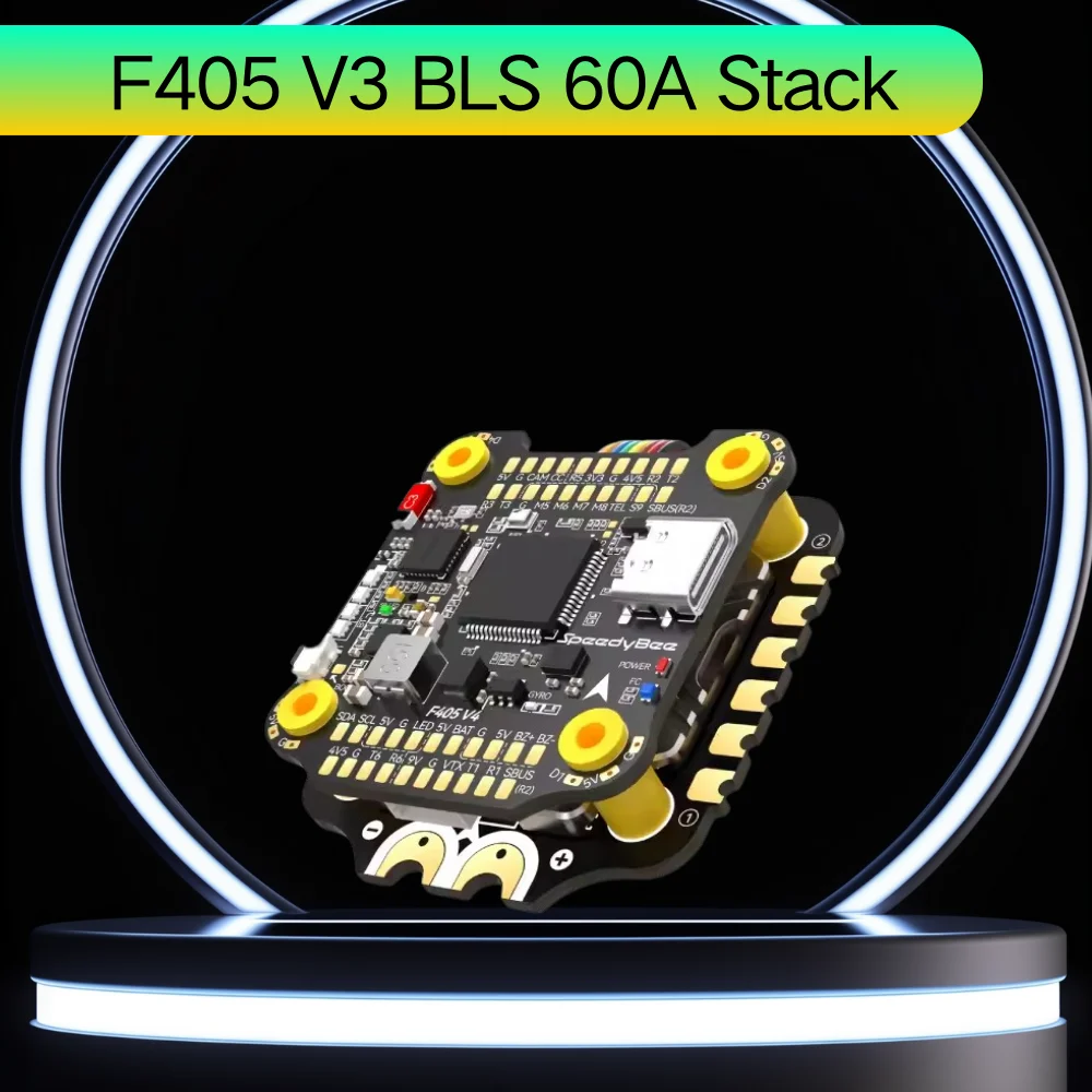 

SpeedyBee F405 V3 BLS 60A 30x30 FC&ESC Stack F405 Flight Controller BLHELIS 60A 4in1 ESC for FPV Freestyle Drones DIY Parts