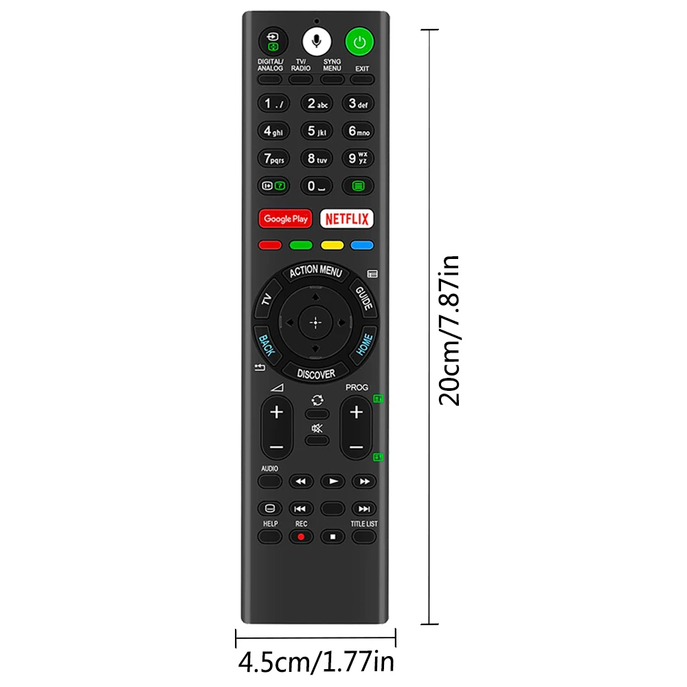 Voice Remote Control Replacement TV Remote With Netflix Google Play Hotkeys For Sony Smart TV, Voice Function