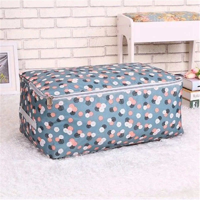 Oxford Cloth Clothes Quilt Storage Bag With Zipper Large-capacity Bedding Sundries Organizer Bag Home Dust-proof Storage Bag