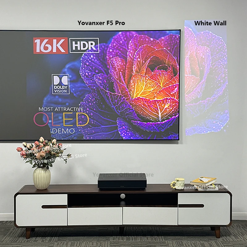 【UST】HOT 100 pulgadas ALR Fresnel 5,0 Pro pantalla de proyección de marco fijo antiluz para proyector de alcance ultracorto 4K 8K 3D