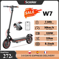 iScooter Electric Scooter W7 8.5Inch 36V 7.8Ah Battery, 350W Motor, 25km+ Range, 3-Speed Modes Foldable Electric kick Scooter