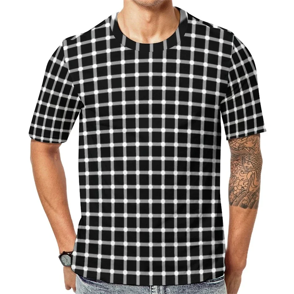 Atmungsaktive Strand-Neuheiten-T-Shirts mit Design, Übergrößen-Oberteile, weißes und rot gepunktetes T-Shirt, Vintage-Punkte-Print für Paare, Y2K-Gym-T-Shirts – Detail 4