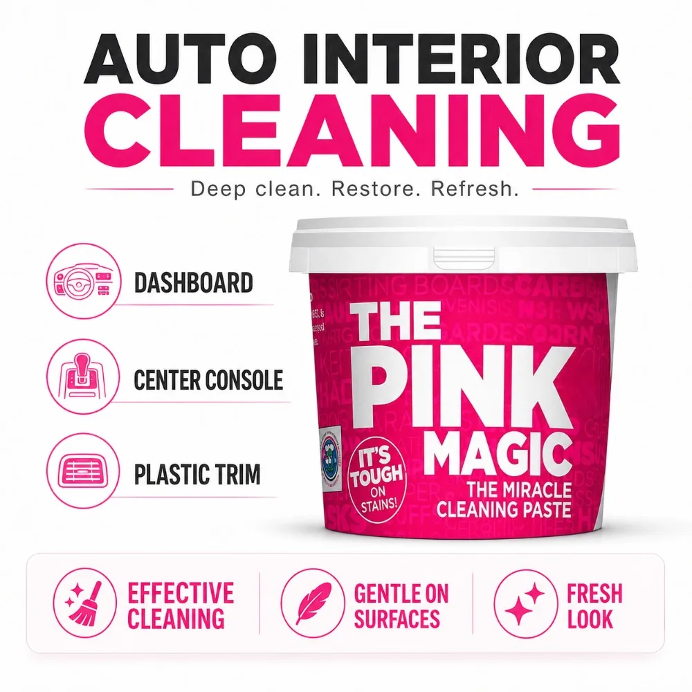 Car Cleaning Paste For Universal Vehicles Interior Plastic Dashboard Trim Stain Grease Dirt Remover Auto Detailing Cleaner Paste