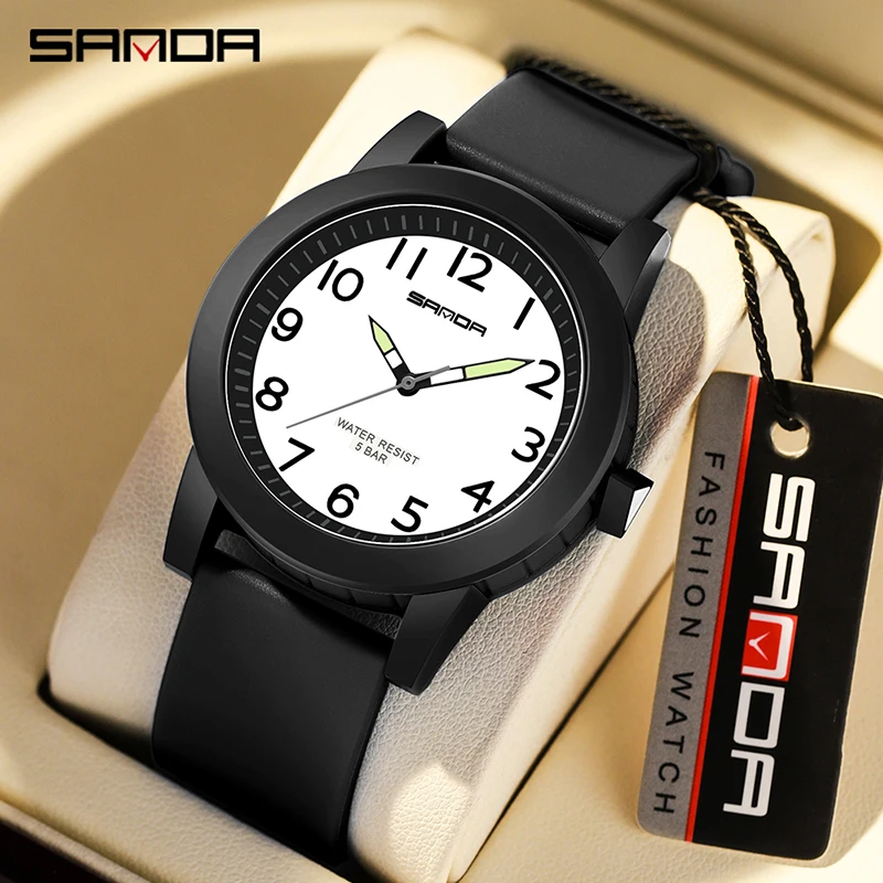 SANDA Fashion Men\'s Sports Quartz Watch Waterproof Casual Analog Man Wristwatch Personality Trend Quartz Student Watch Relojes