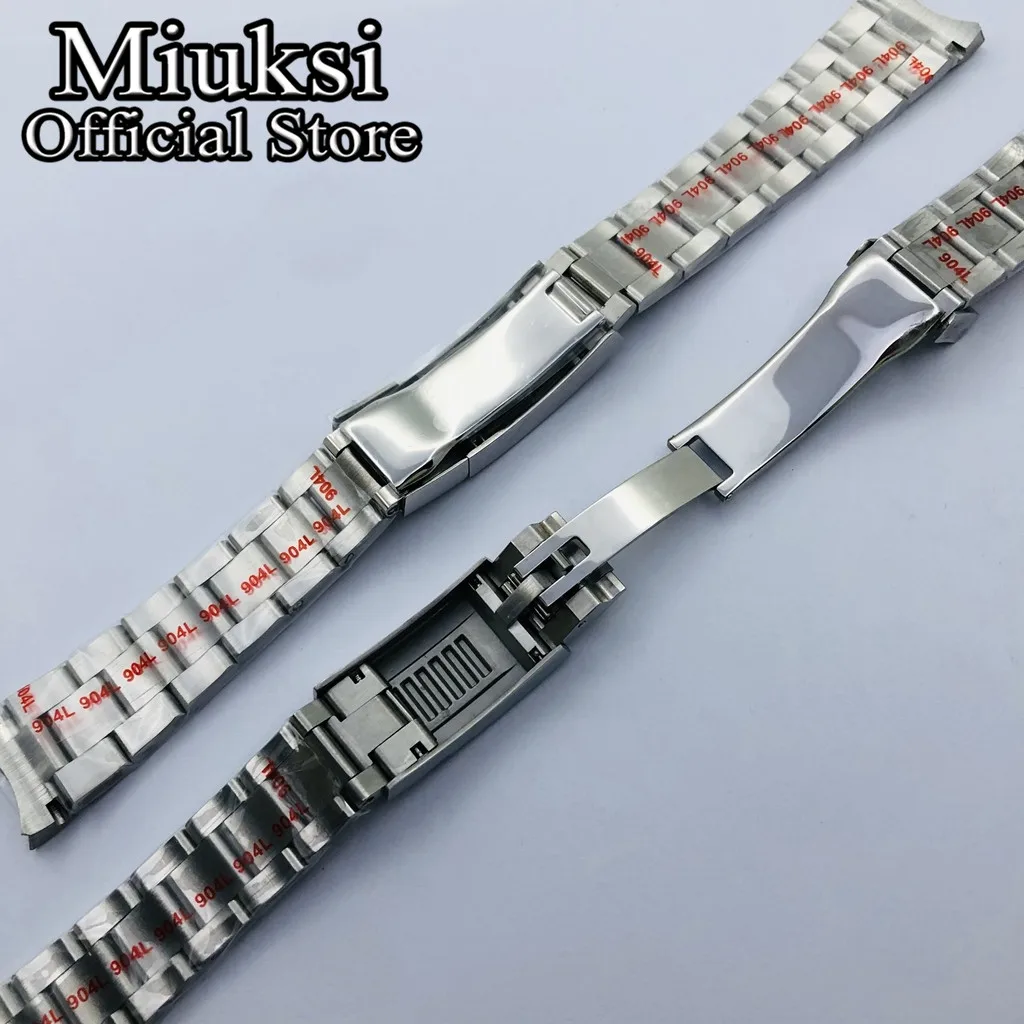 Miuksi 20mm 904L stainless steel bracelet watch band folding buckle fit miuksi 36mm 39mm 40mm case strap