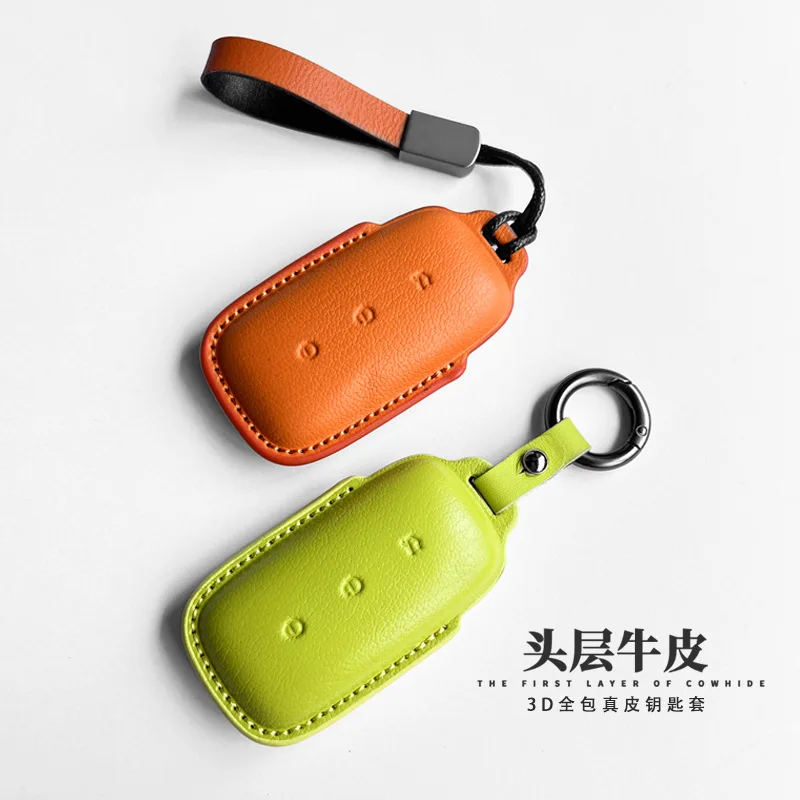 

For Geely Galaxy keycase genuine leather L7 L6 E8 car keycase, chain, interior accessories modification
